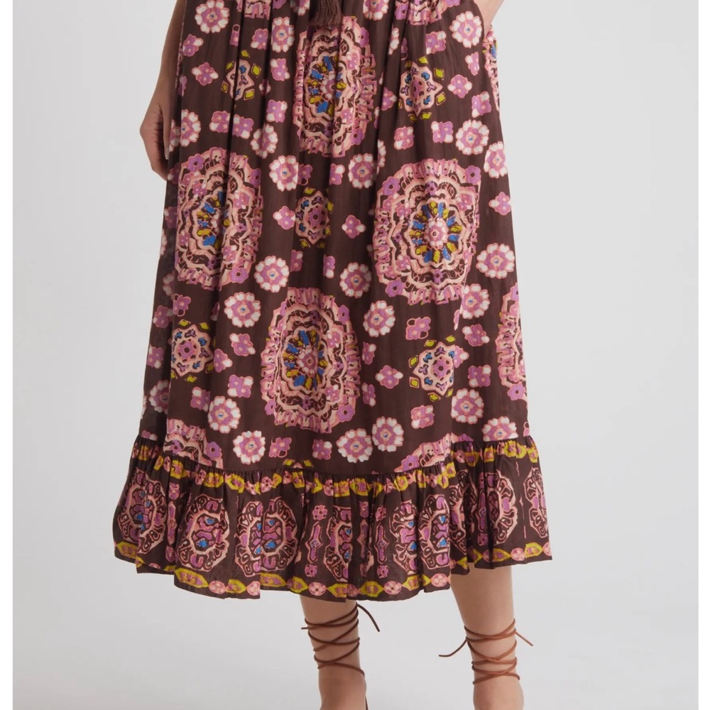 Cleobella Avalon Print Drawstring Skirt EUC